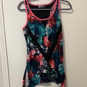 Nanette Lepore Floral Tank Top - Pink and Blue